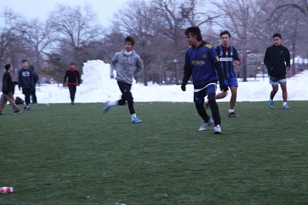 Playing Soccer